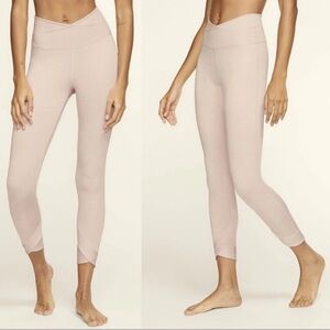 Nike Yoga Wrap High Waist Leggings In Plum Chalk Barely Rose Women’s Small